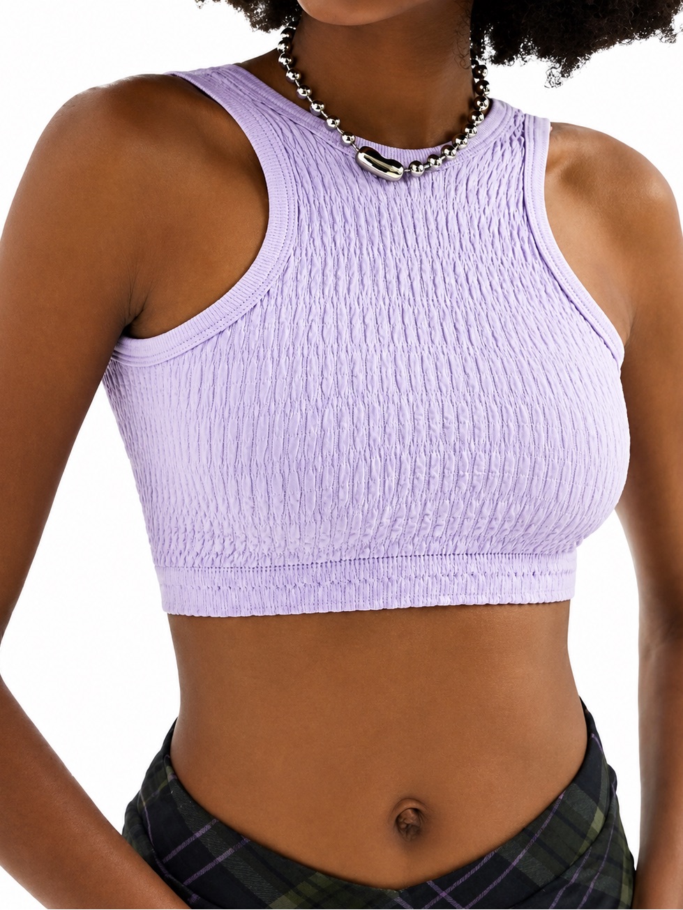 Urban Outfitters Nwt Purple Stretchy Low Back Bra Top, Xs/S